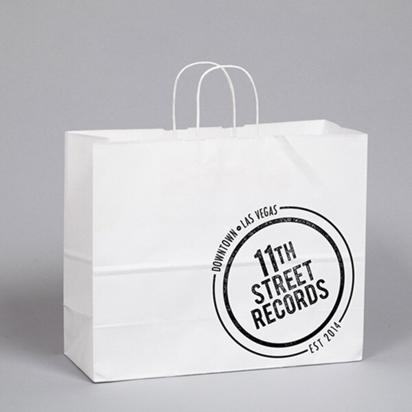 White Kraft Paper Custom PRINTED Sh